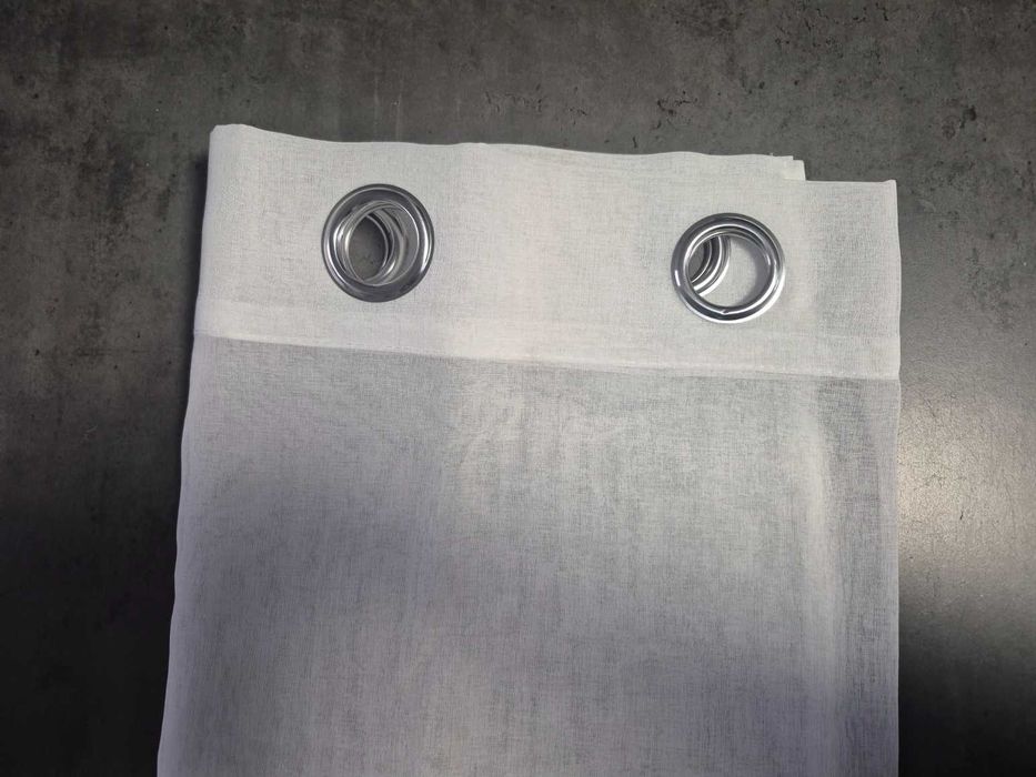 Mrtrees zasłony biało szare na przelotkach 2 szt. 140x260cm