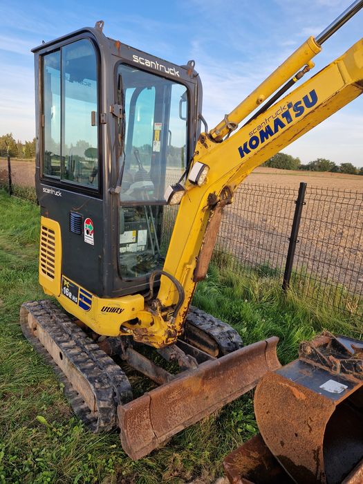 Minikoparka Komatsu PC16R 2012r glowica roto kubota Okazja!