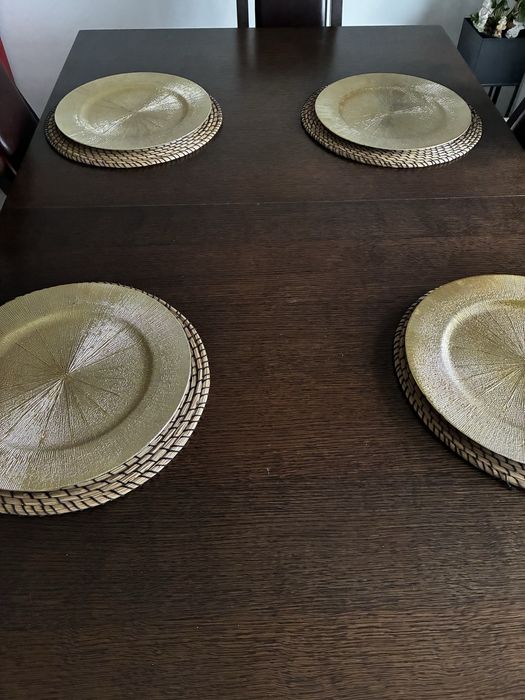 Stół 160(360)x100x76 w zestawie 6 krzeseł