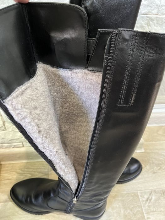 Шкіряні жіночи ботфорти, чоботи, сапоги, р.38