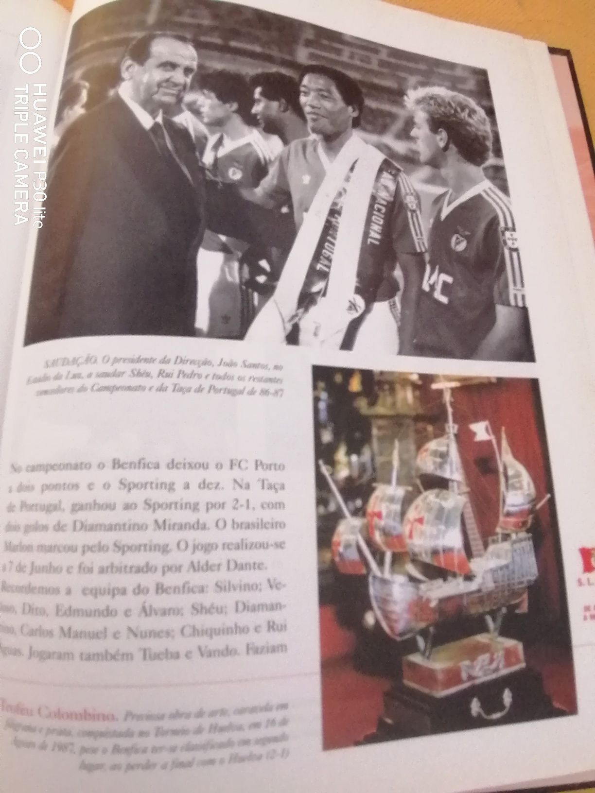 Livro Benfica, "A historia os triunfos e as imagens de todos os tempo