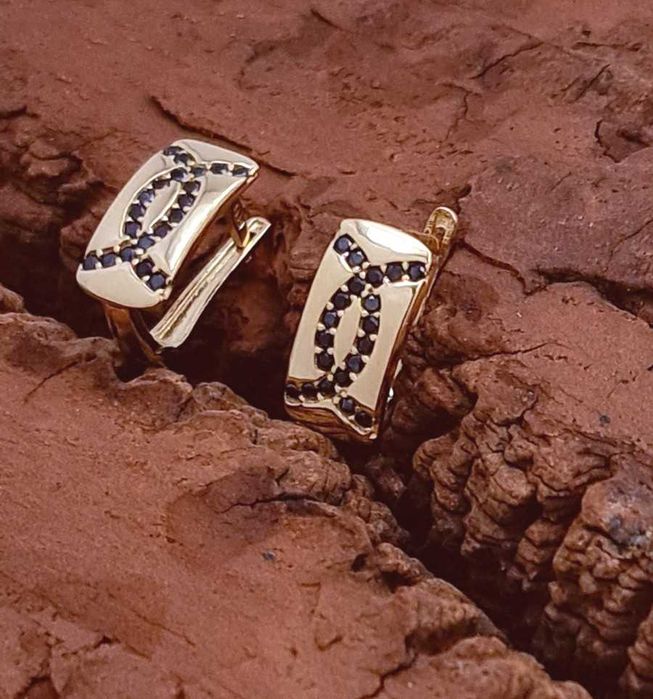 WYPRZEDAŻ !-25% Kolczyki Złote pr.585 zapięcie angielskie Z-637