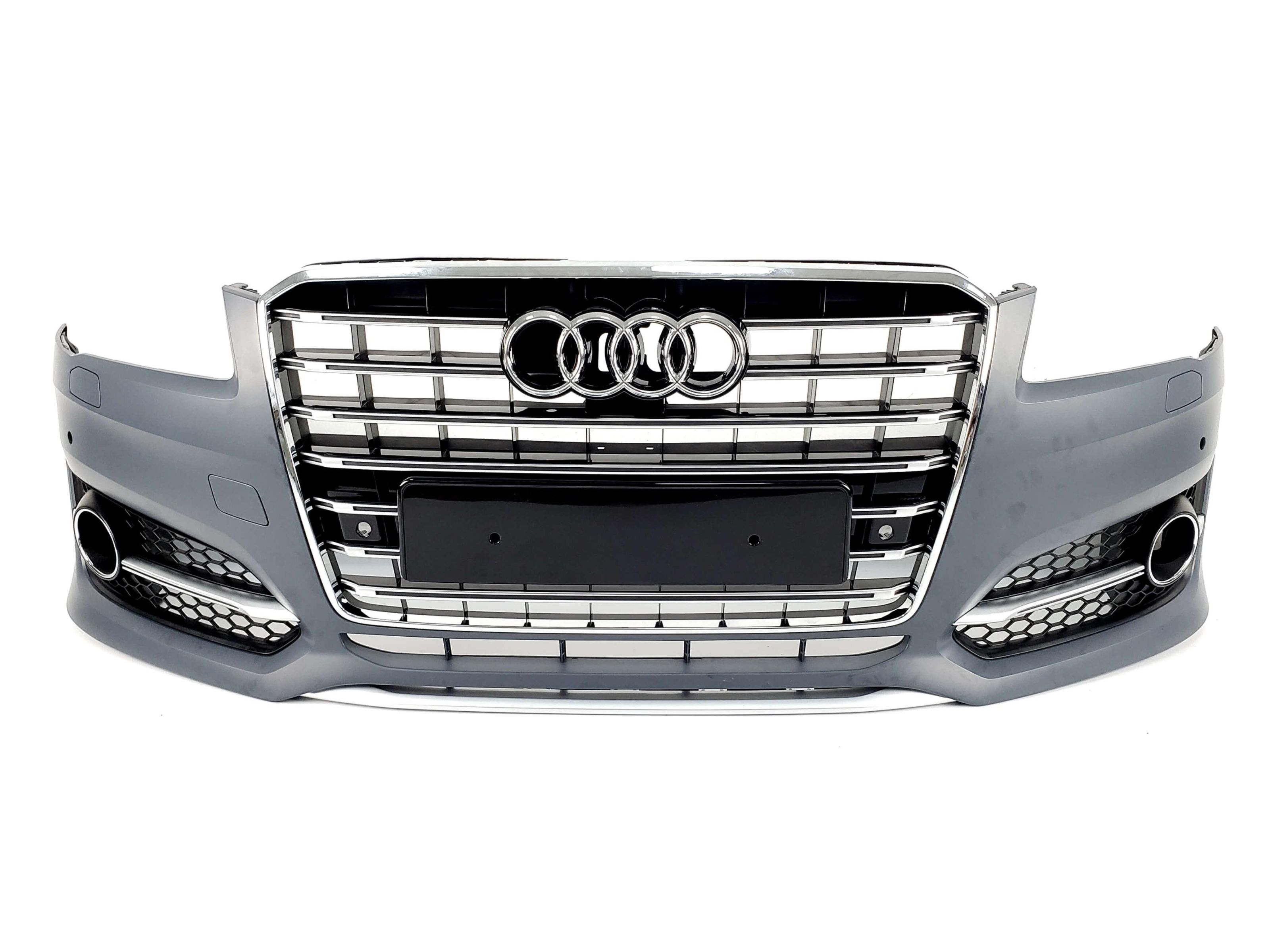 Передний бампер Audi A8 2014-2017год (в стиле S-Line)