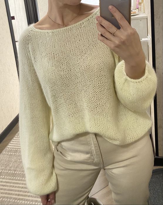 Светр ручної роботи пух норки М/L