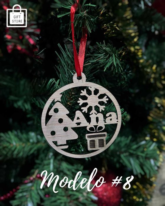 Enfeites de Natal personalizados com Nome