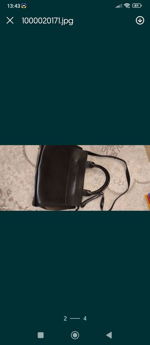 Жіноча Сумка портфель натуральна шкіра