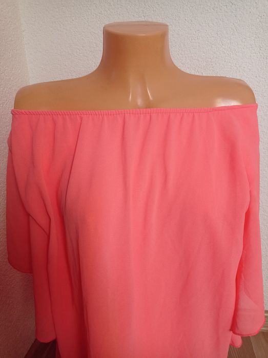 Piękna bluzka oversize wiskoza koszula xs s m