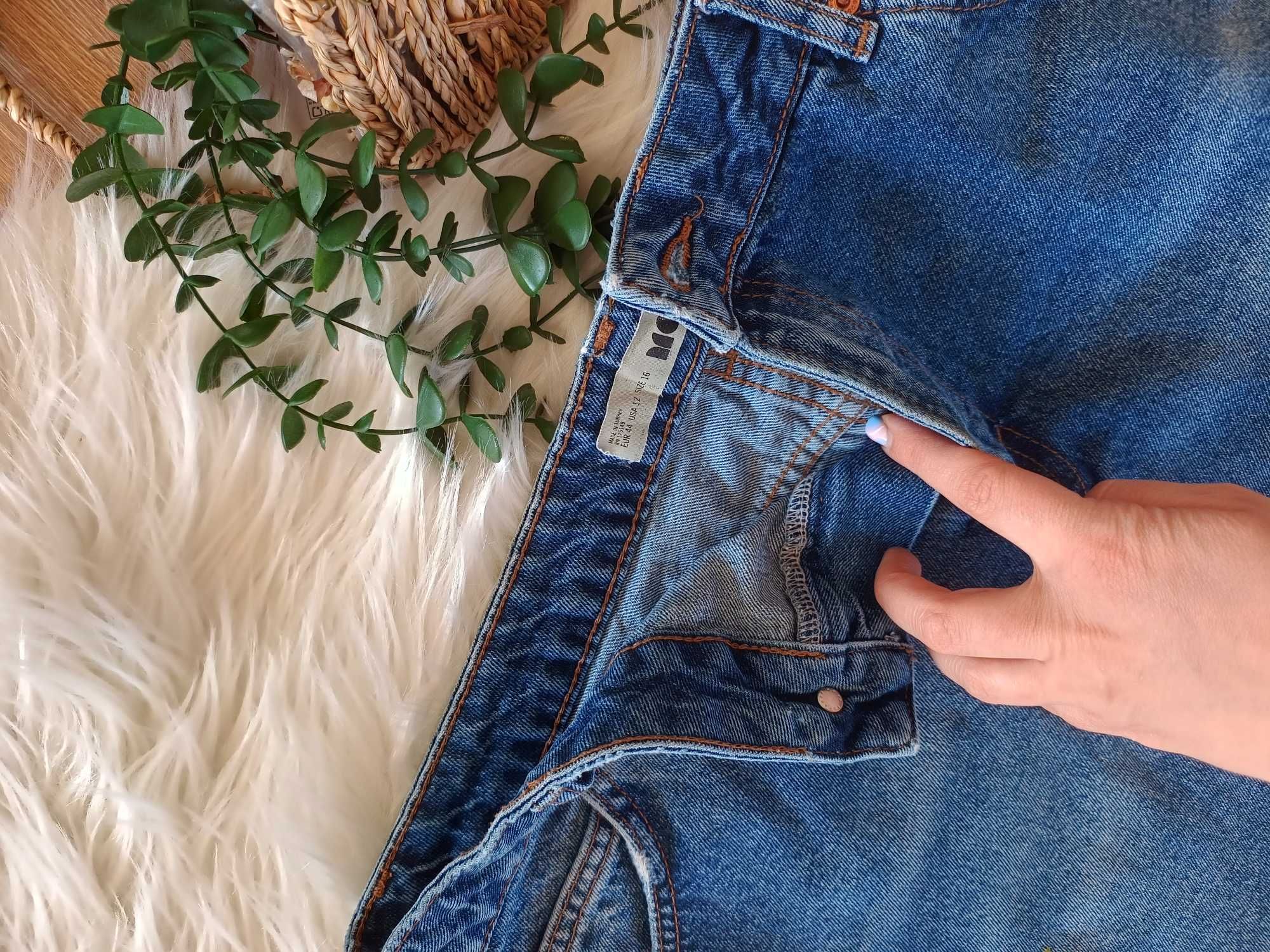 krótka letnia mini jeansowa dzinsowa spódniczka 44XXL w róże różyczki