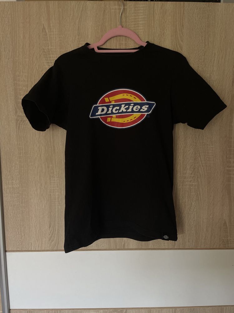 Koszulka Dickies XS czarna logowana duże logo tshirt damska viral hit