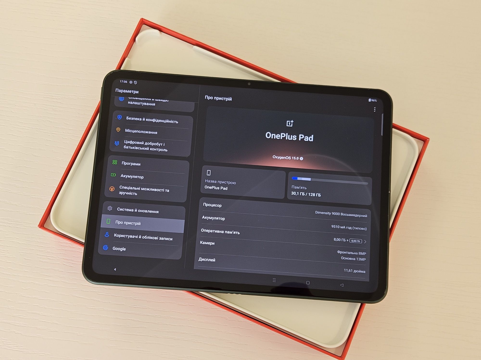 Планшет OnePlus Pad 8/128Gb Green (OPD2203) (Global Version)