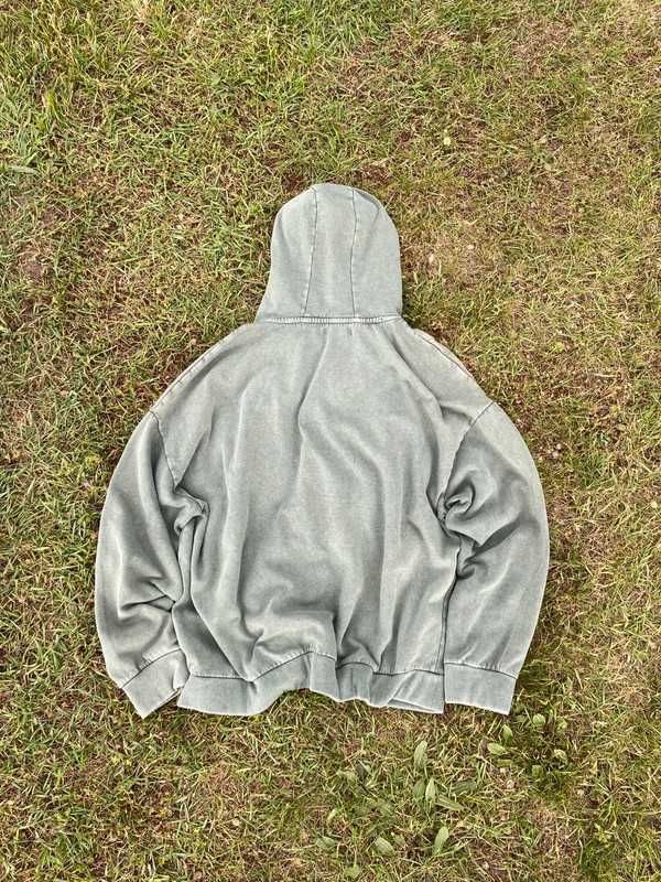 Bluza z kapturem hoodie Boxy krój L zielony streetwear hiphop rap swag