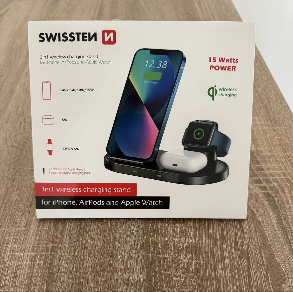 Carregador wireless stand 3 em 1