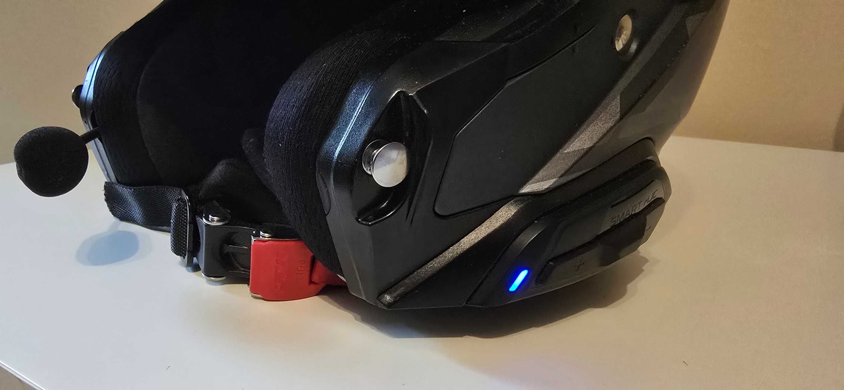 Kask HJC I91 CARST BLACK/RED (rozmiar L) + Interkom HJC SMART 21B