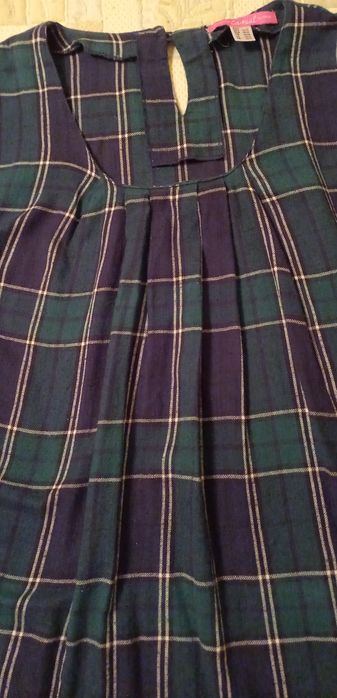 Blusa comprida de sra. em flanela da La Redoute