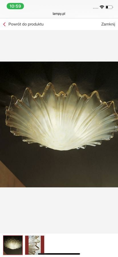 Lampa ze szkła - plafon