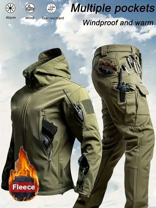 Тактичний костюм на флісі SOFT SHEL Фліс Мікрофліс теплий костюм