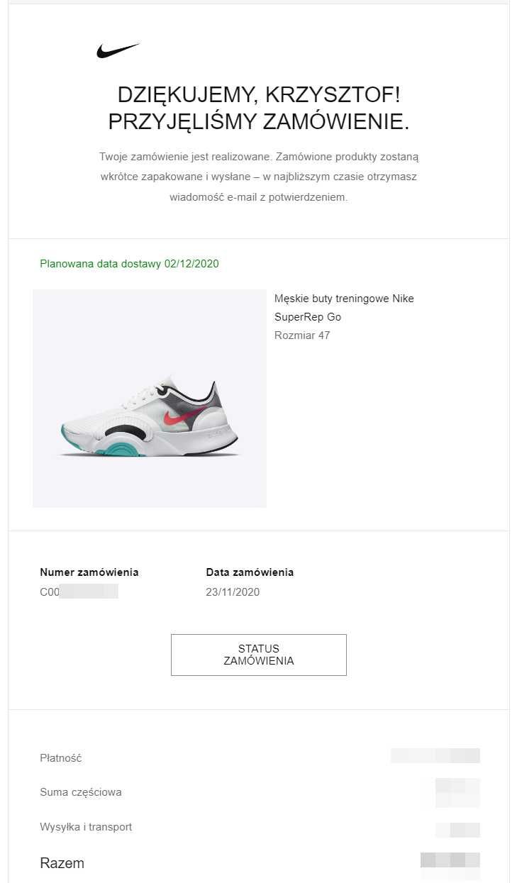 Nike SuperRep Go 47 (model 2020r.) | Jak nowe, założone 2 razy