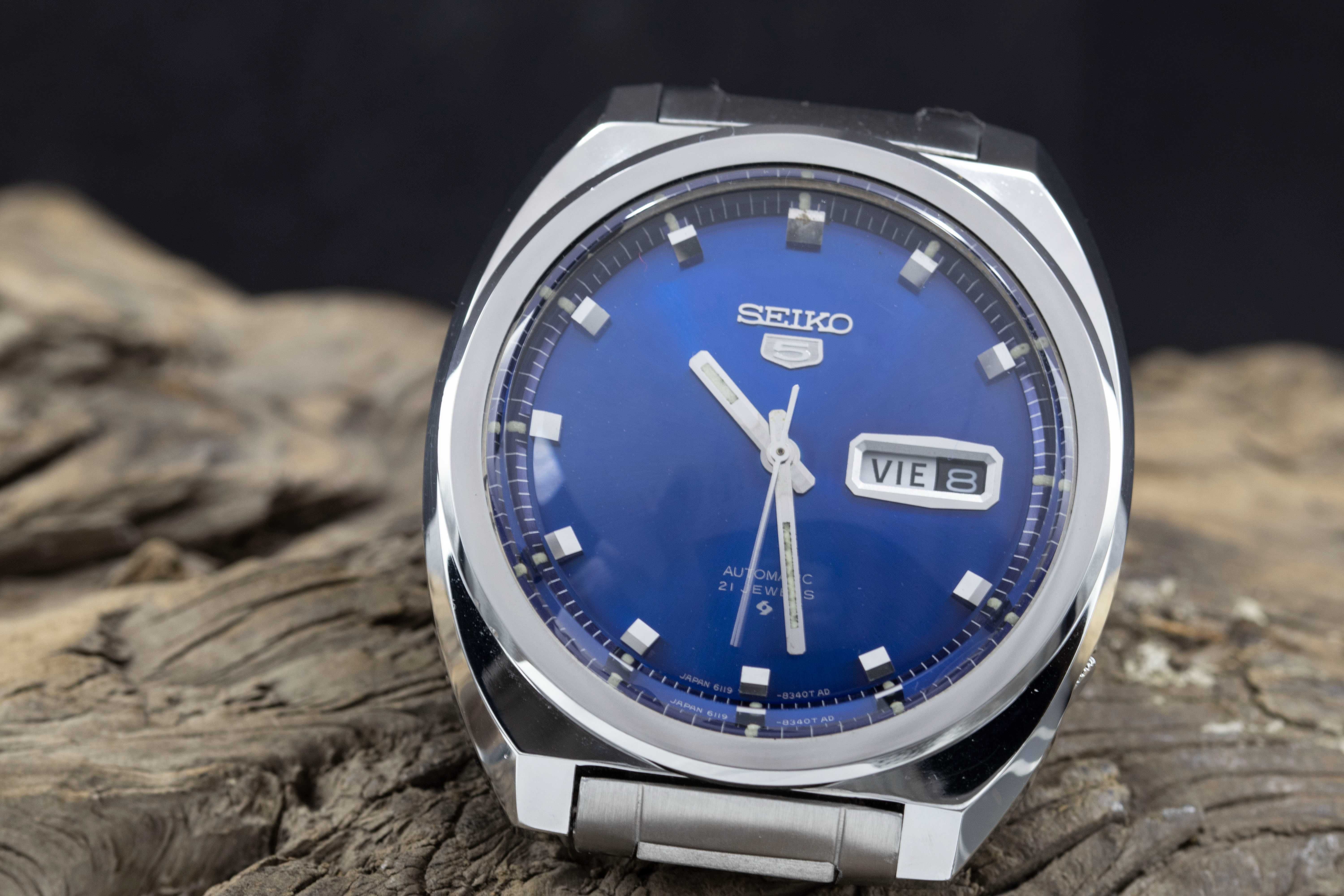 Zegarek Seiko 5 Automatic 6119_8273 21 Jewels Niebieski MINT