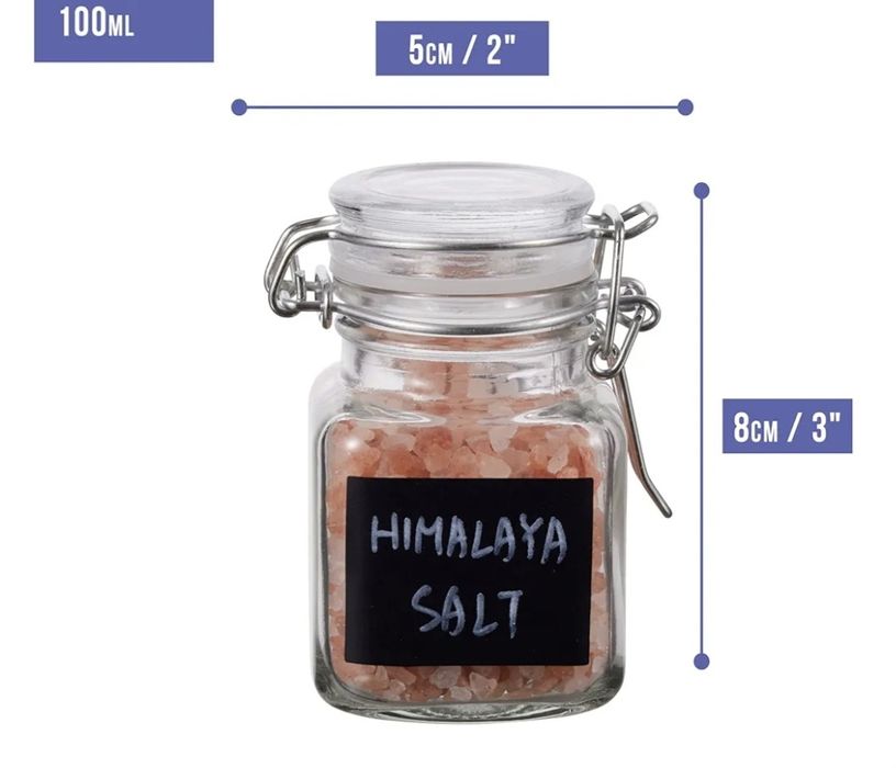 Frascos de vidro 100 ml 5 x 8 cm tampa hermética - NOVO - ENVIO GRÁTIS