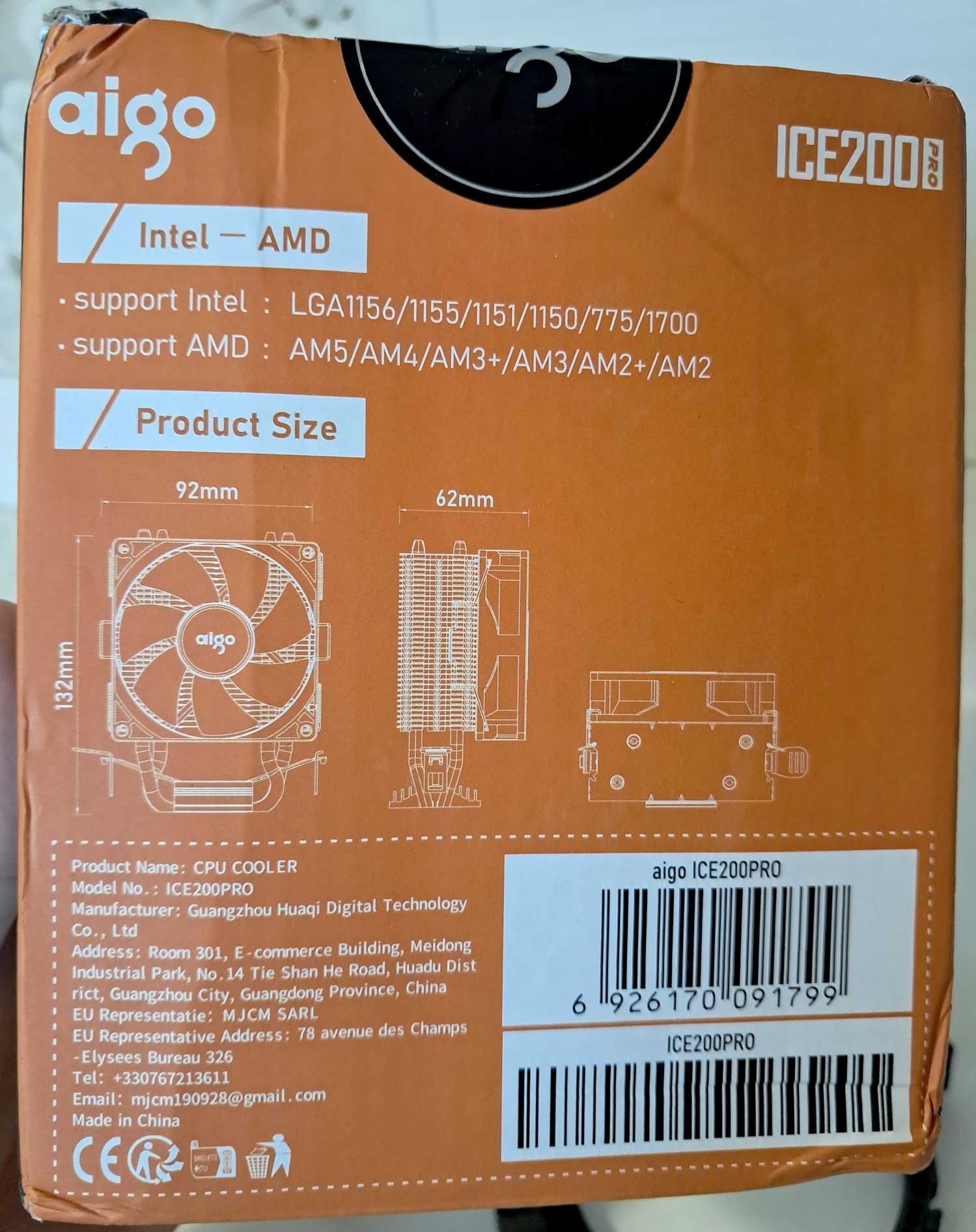 Chłodzenie AIGO ICE 2000PRO rgb dla procesorów INTEL i AMD