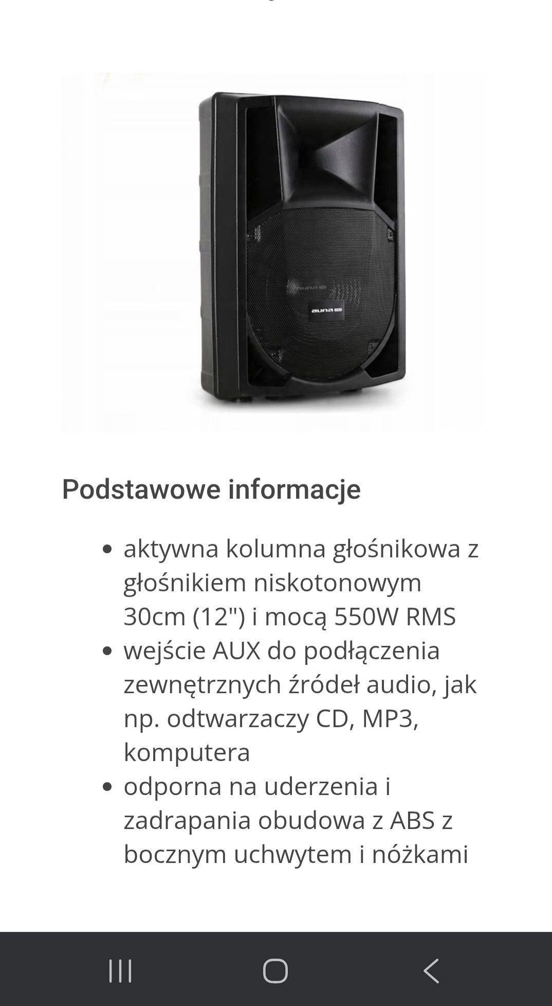 Kolumna aktywna Auna Pro PP-2212A