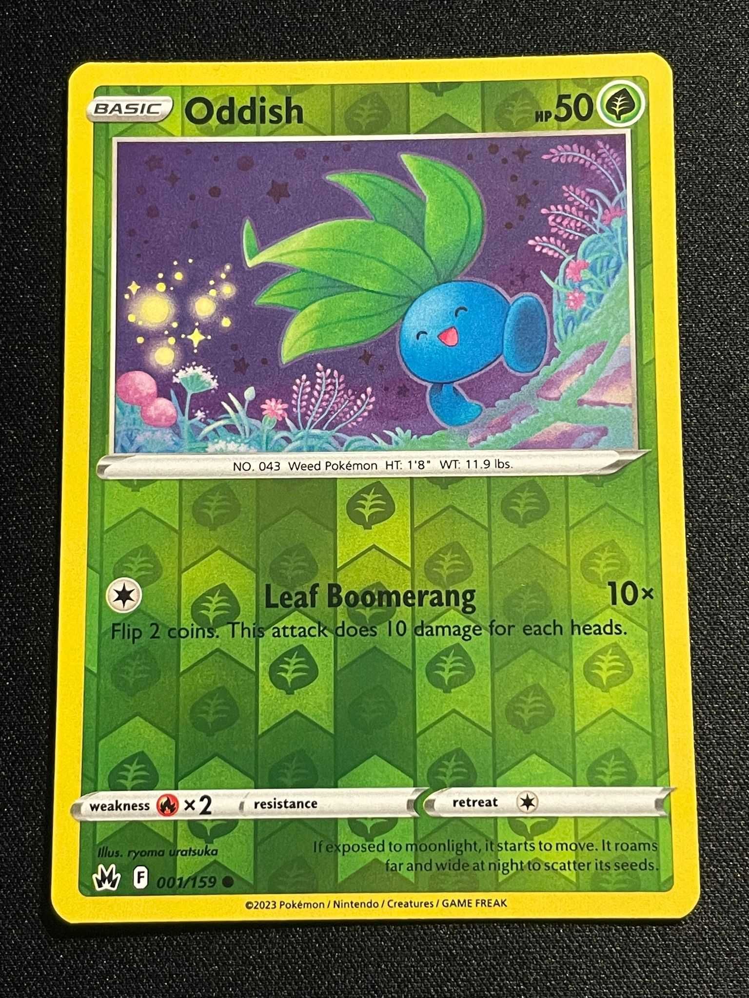 Carta Pokémon Oddish 1/159 Crown Zenith