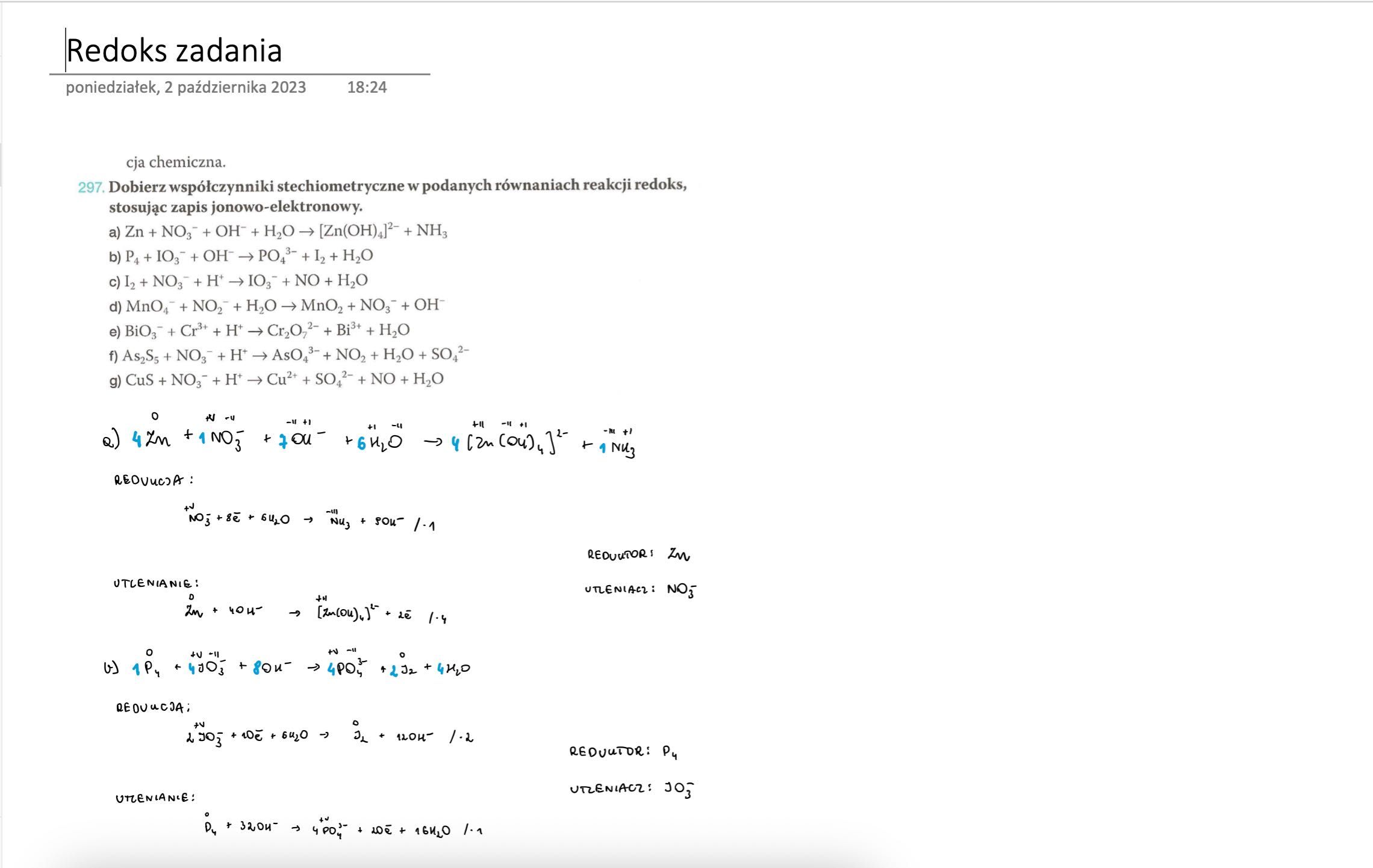 Korepetycje chemia 2023/2024 | online/stacjonarnie | matura, olimpiada