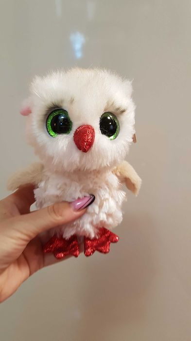TY Beanie Boos глазастик бежевая сова NIGHT OWL 15 см