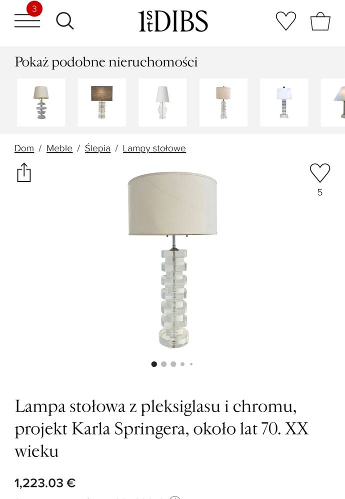 Unikatowa Lampa Lucite und Brass Karl Springer 1970 Hollywood Regency