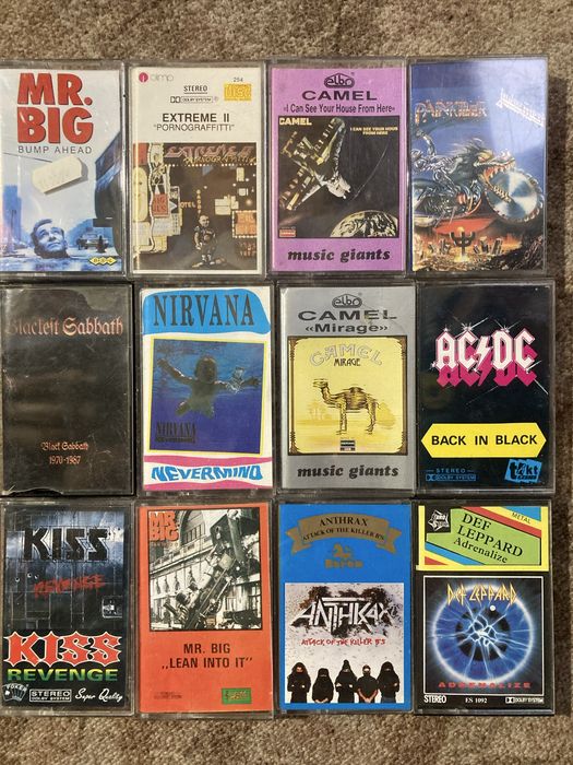 Camel/Kiss/Nirvana/Judas Priest/Ac Dc/Black Sabath/Anthrax