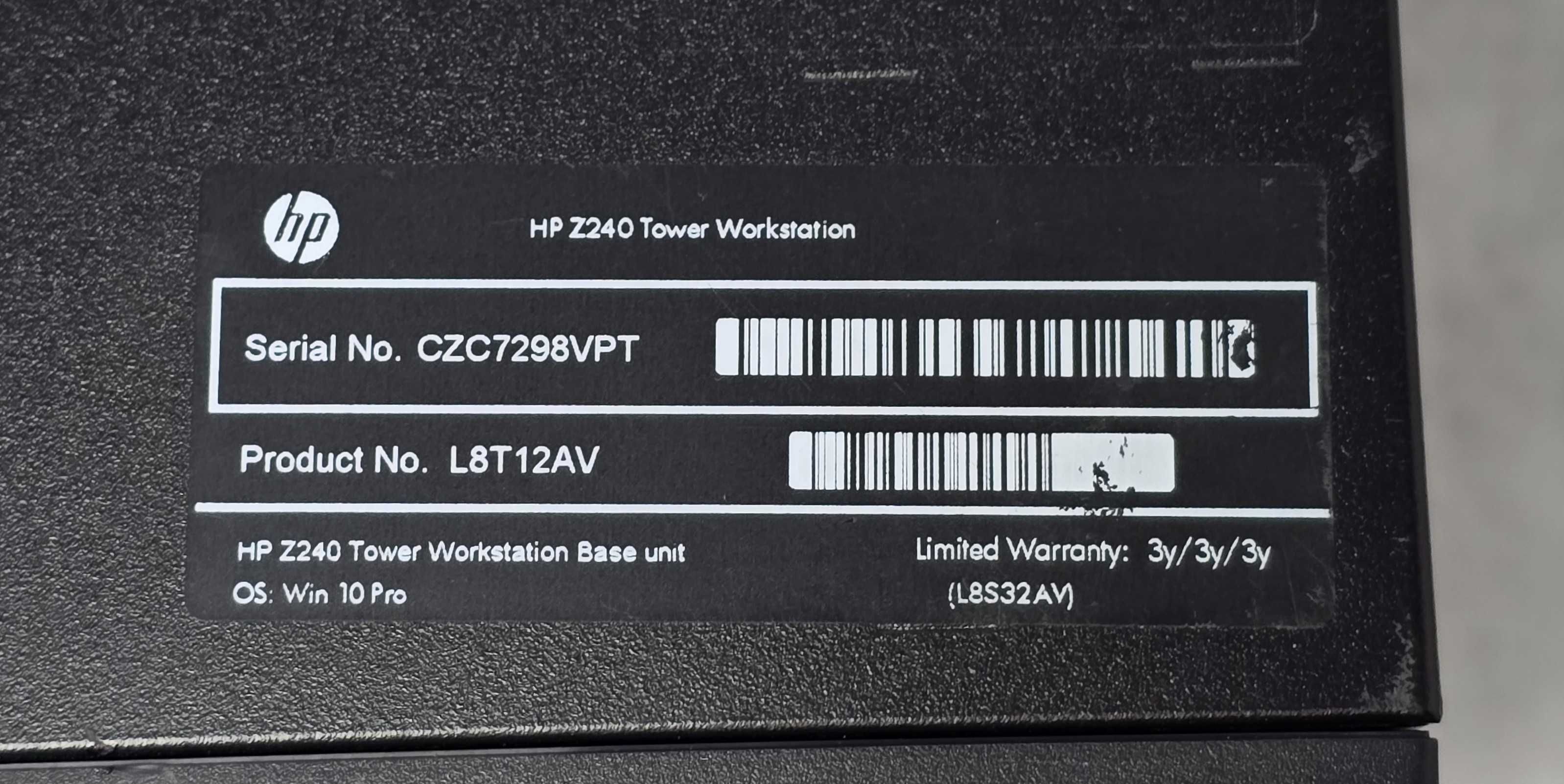 Комп'ютер HP Z240  Xeon E3-1270v6 16Gb/NVMe256Gb+750Gb GTX1660Ti/Super