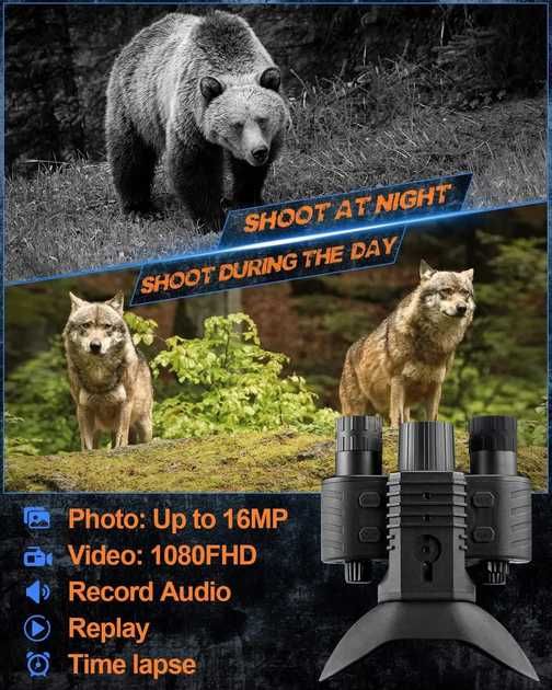 Прибор ночного видения NV-880 8x16MP 1080P HD WiFi + крепление на шлем