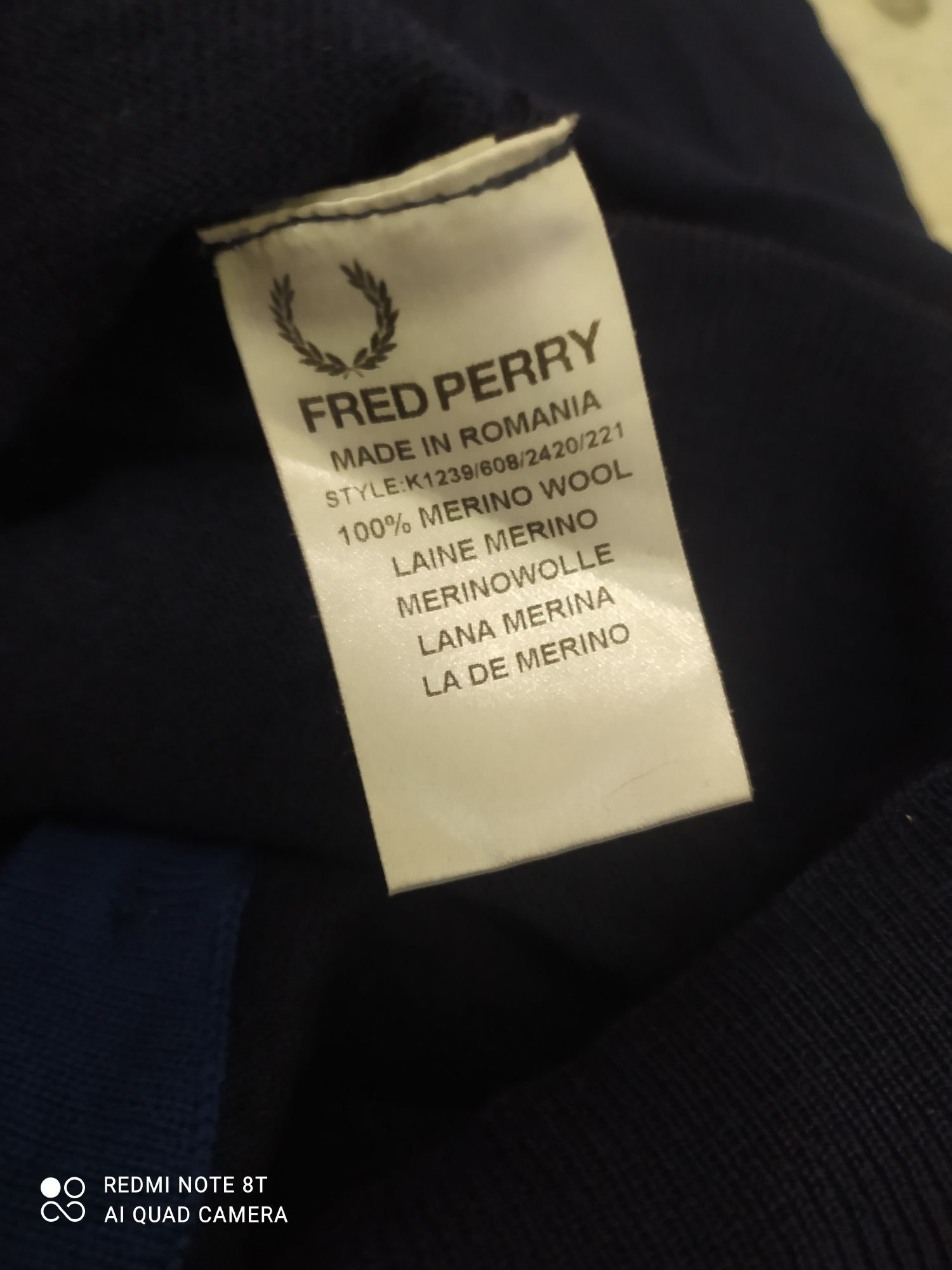 Кофта Fred Perry оригинал