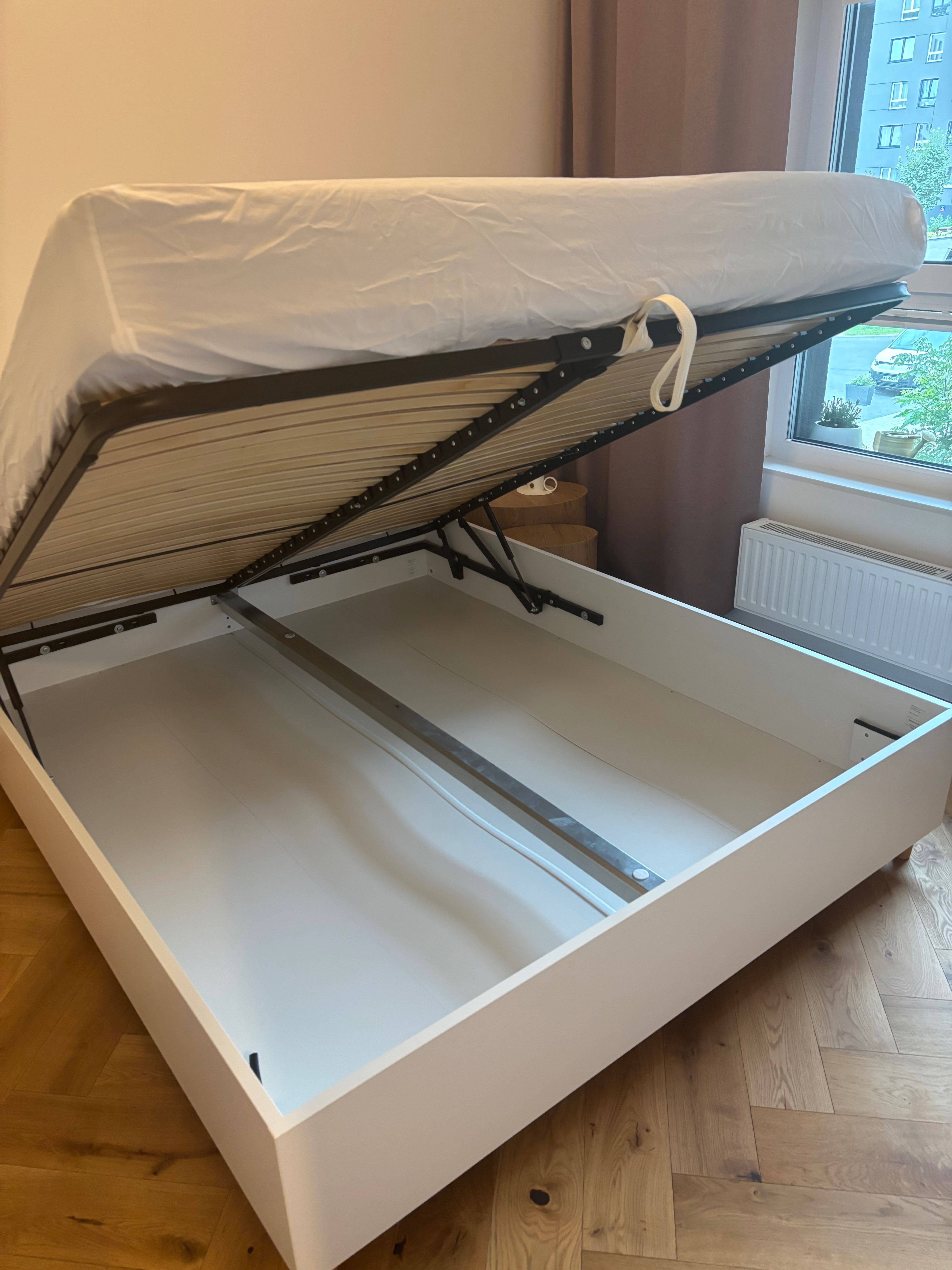 Łóżko 160x200 SIMPLE VOX białe z materacem Ikea