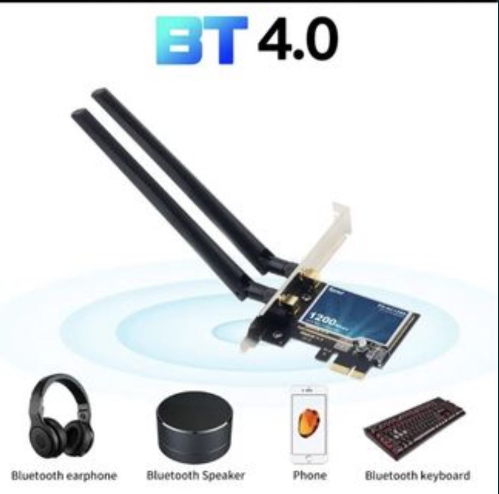Сетевая карта Fenvi FV-AC1200 WiFi+BT, сетевая карта PCI-E Intel 7260