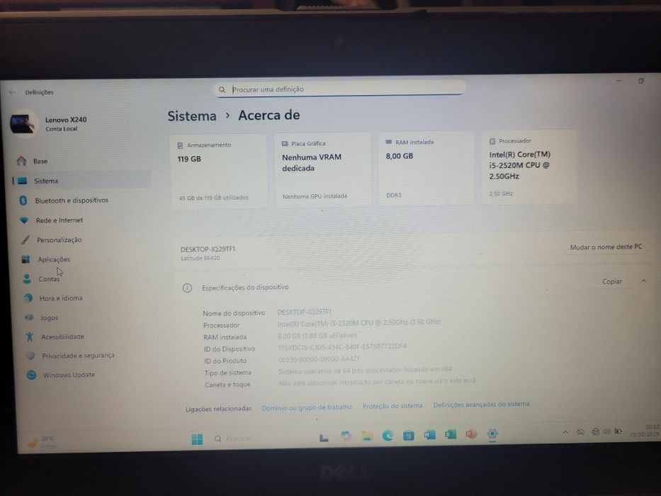 Dell latitude E6420 i5 de 2th gen