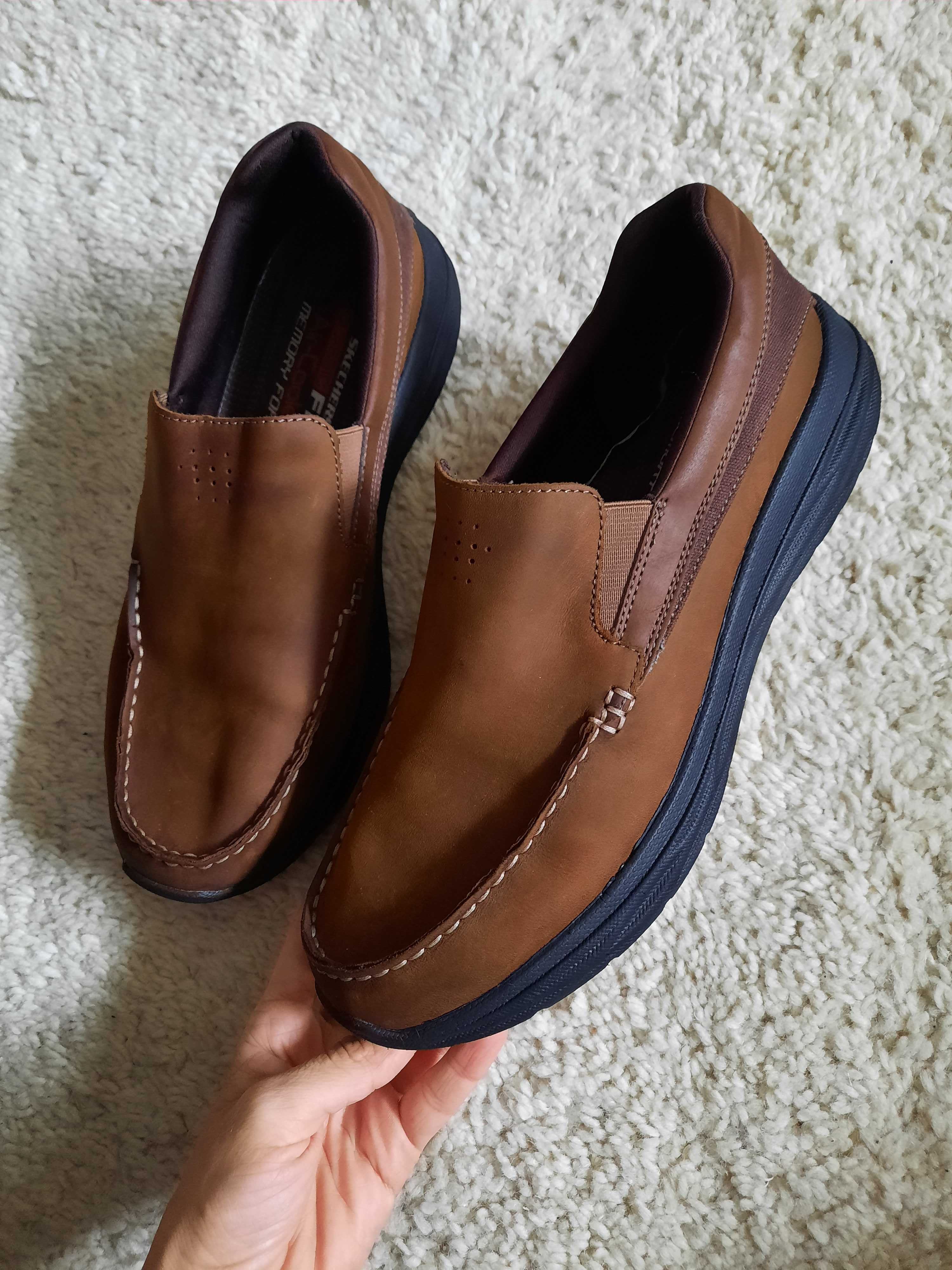 Шкіряні мокасини туфлі Skechers