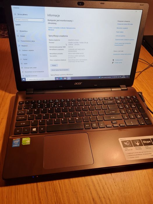 Laptop Acer Aspire E15 Core i7 2.0 Ghz