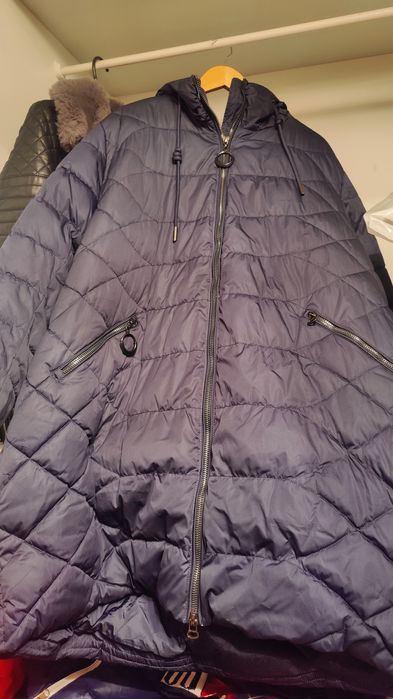 Куртка / пальто /  синяя  / зимняя куртка / женская 58 р. Теплая