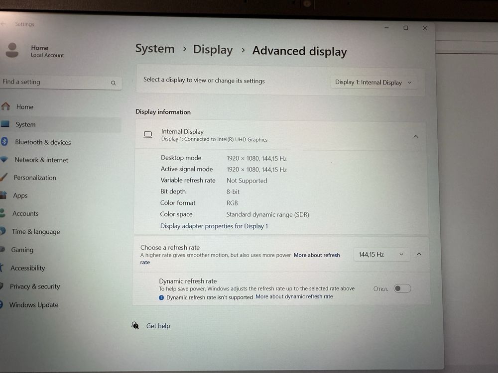 Acer nitro 5 (intel, rtx)