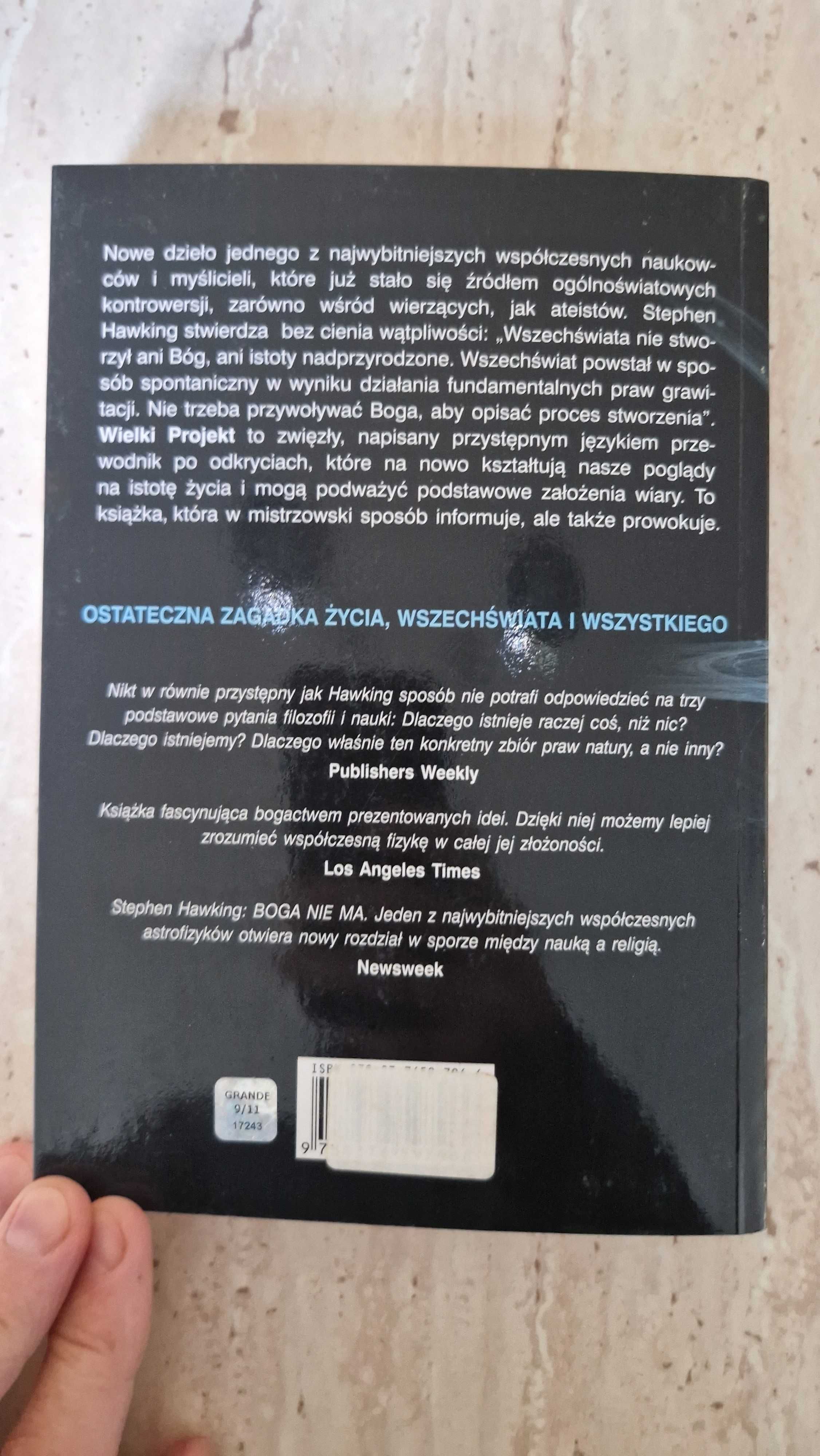 Książka S. Hawking, L. Mlodinow "Wielki projekt".