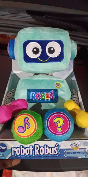 nowy Robot Robuś interaktywna maskotka edukacyjna zabawka od 1 roku
