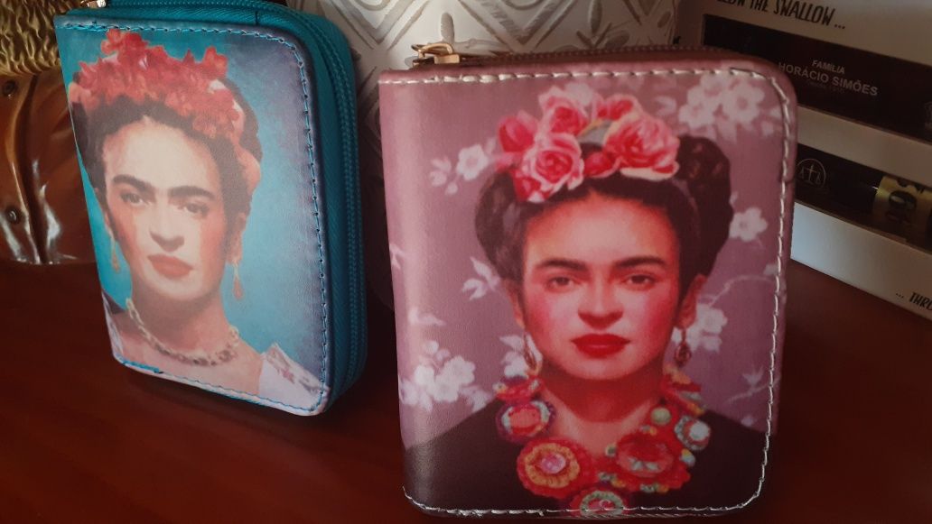 Carteira Estilo retro Vintage Frida Khalo porta Moedas Cacem Novo