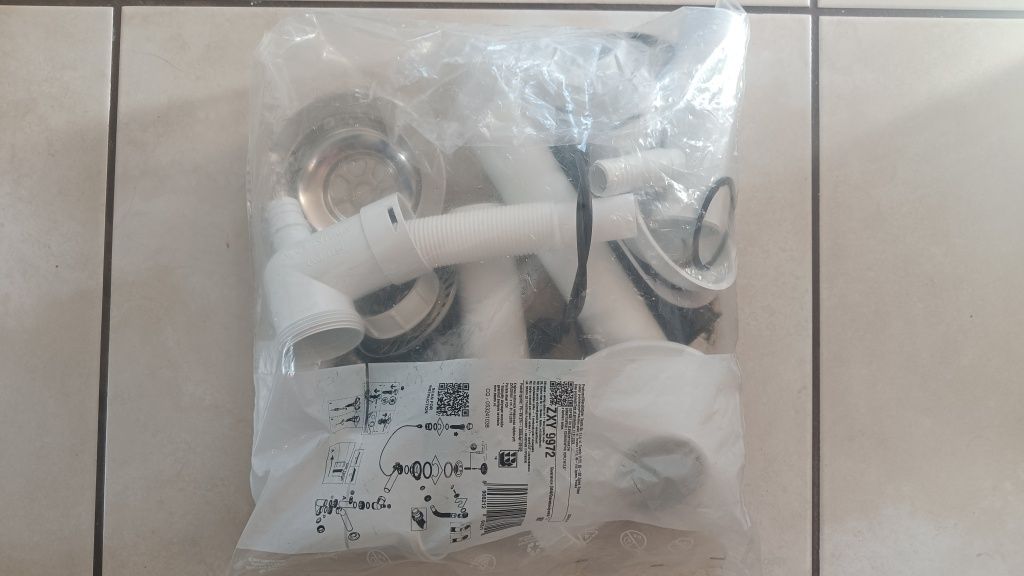 Syfon do zlewozmywaka granitowego 1-komorowego - Space-Saver Deante