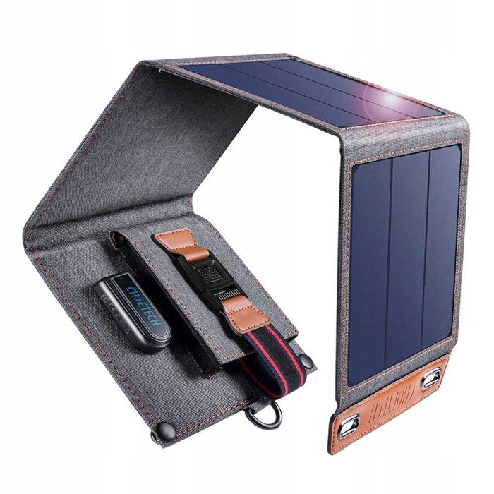 Składana Mocna Ładowarka Solarna USB Turystyczny Panel Słoneczny