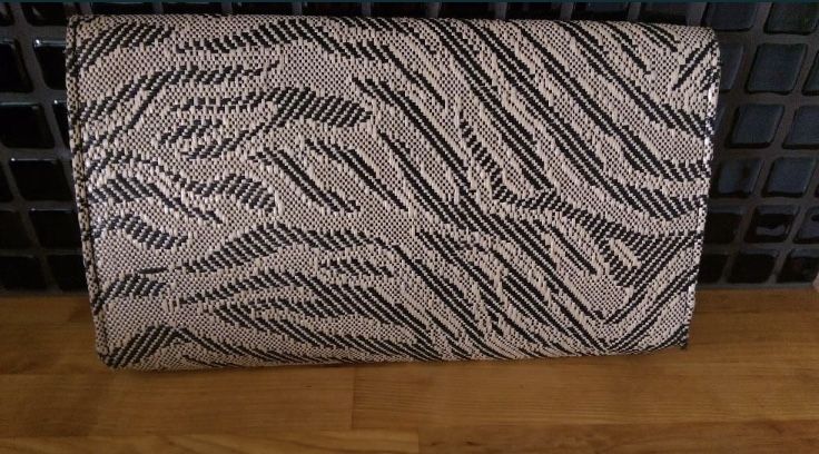 Słomiana kopertówka pleciona H&M lato wesele