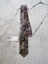 Brioni jedwabny krawat w ornamentne wzory