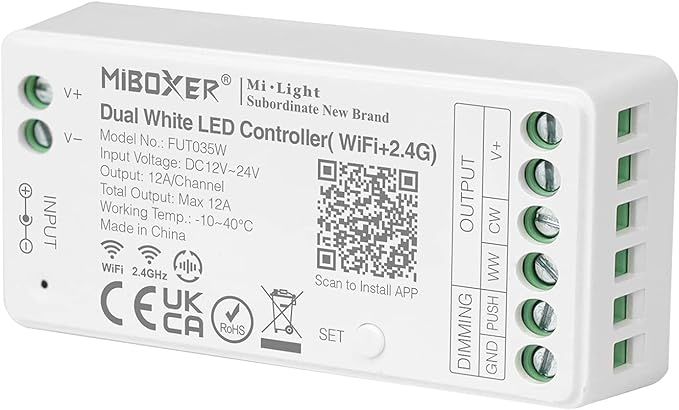 kontroler taśm led milight miboxer dual white wifi