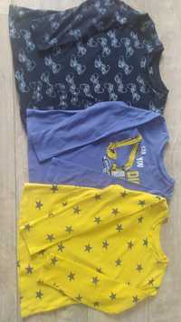 Bluzki z długim rękawem T-shirt 3 pack r 122 Sinsay