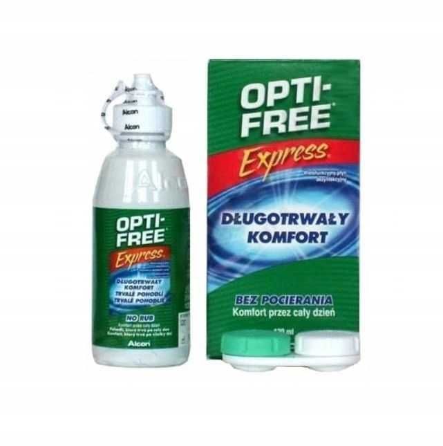 Płyn do soczewek Opti-Free Express 120ml opakowanie podróżne +pojemnik